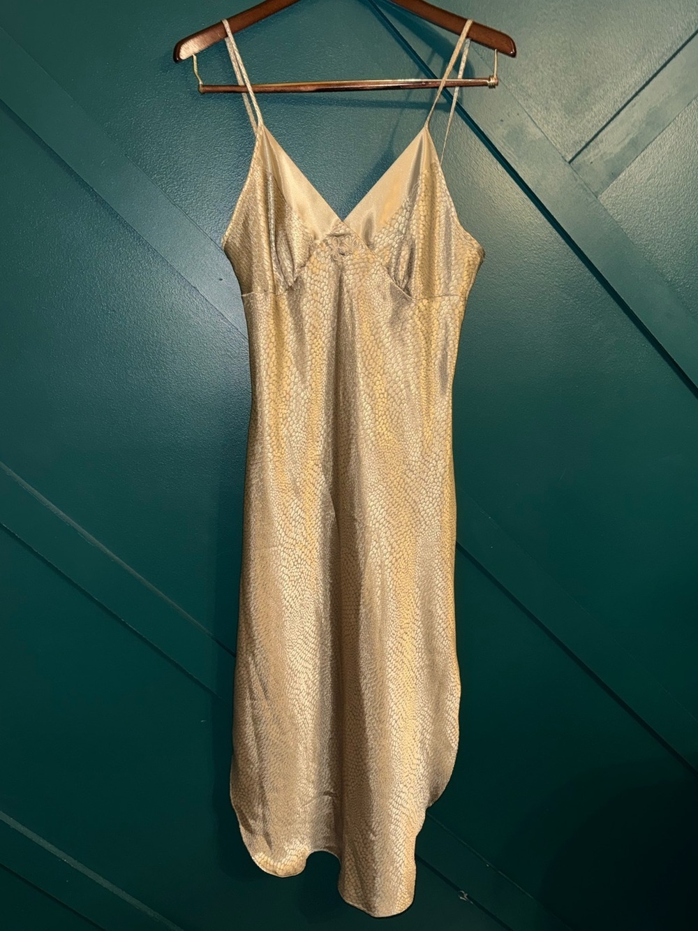 Champagne Slip Dress Y2K Minimalist Midi Nightgown Style Coquette Night Out